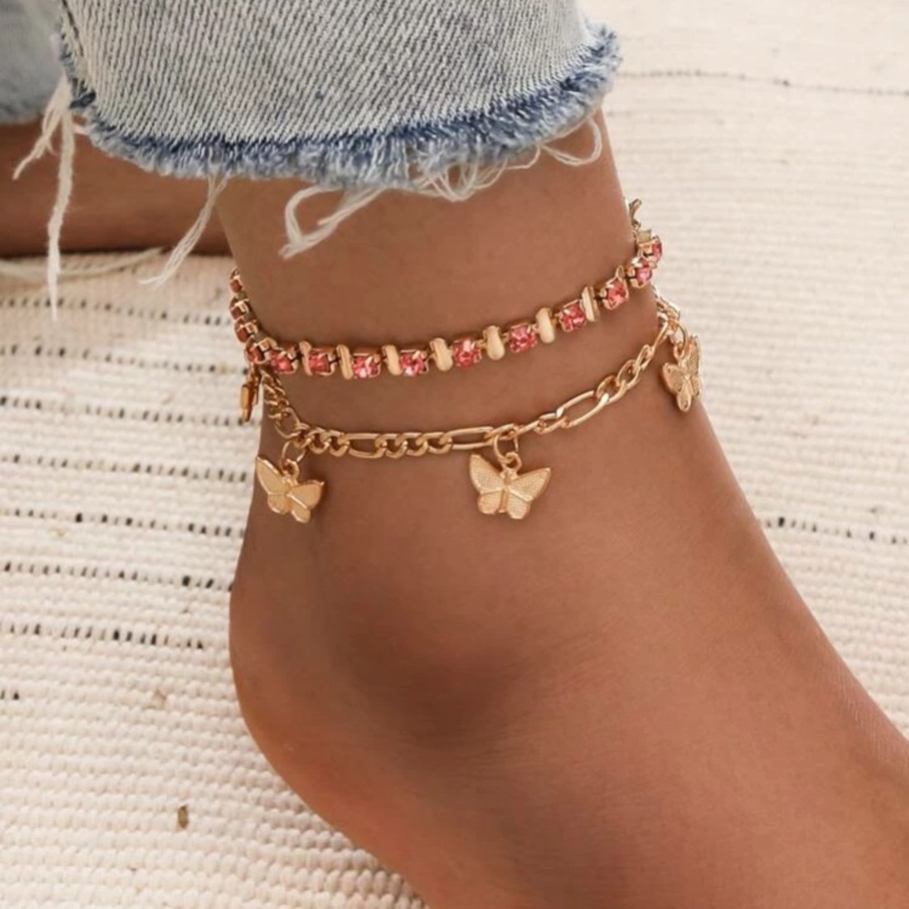 Butterfly anklet